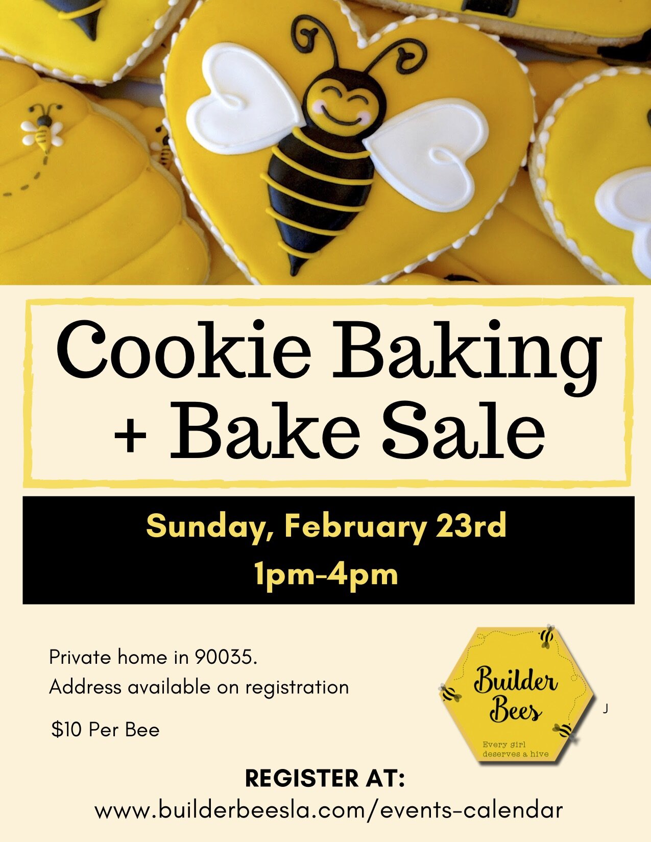 Builder Bees Cookie Baking and Bake Sale