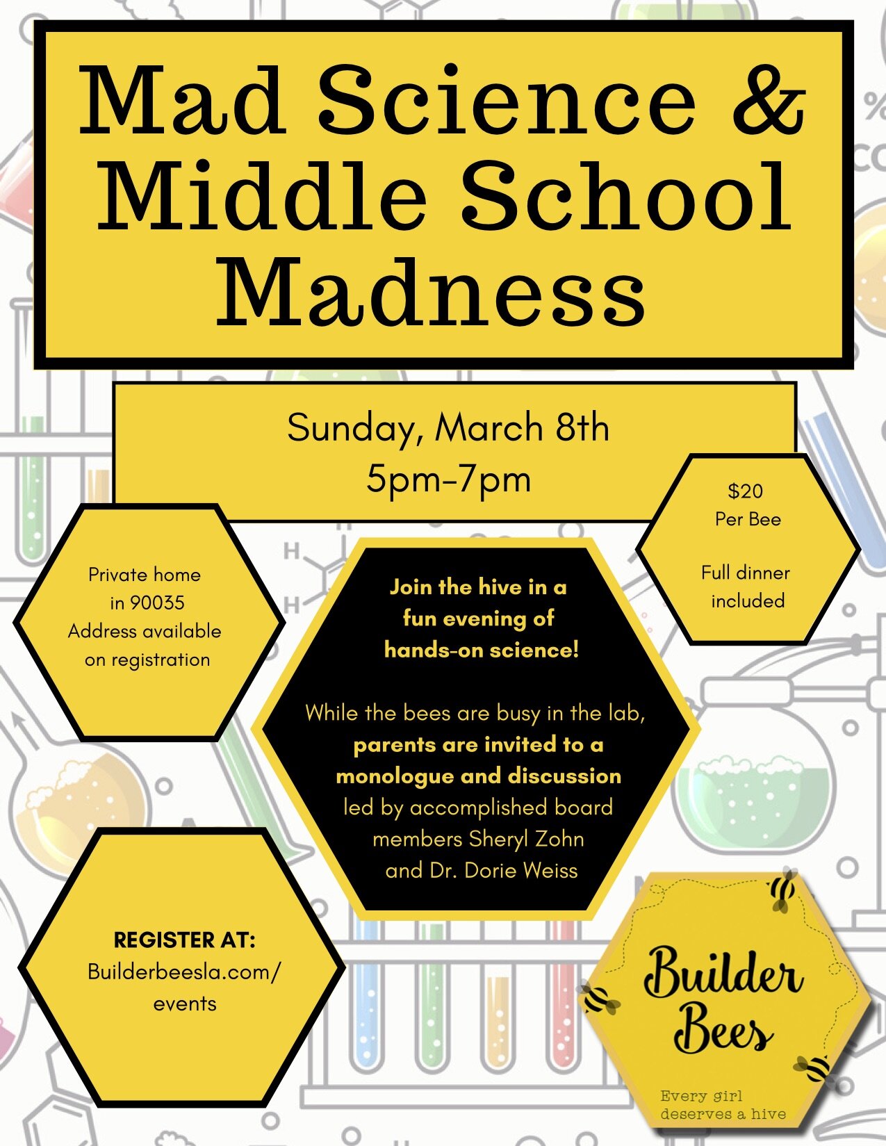 Builder Bees Mad Science + Middle School Madness