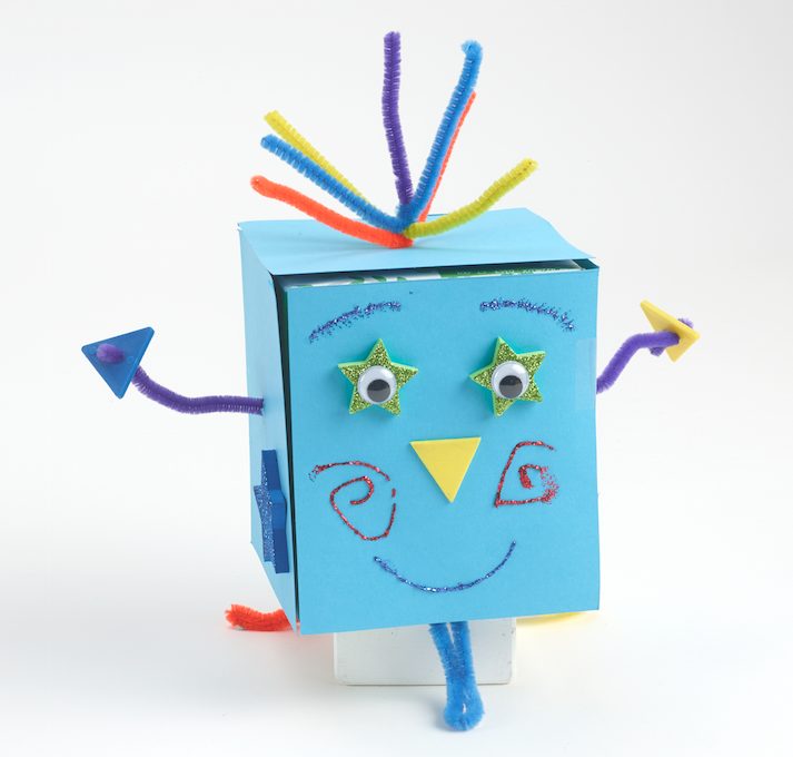 kid crafts recycled robots