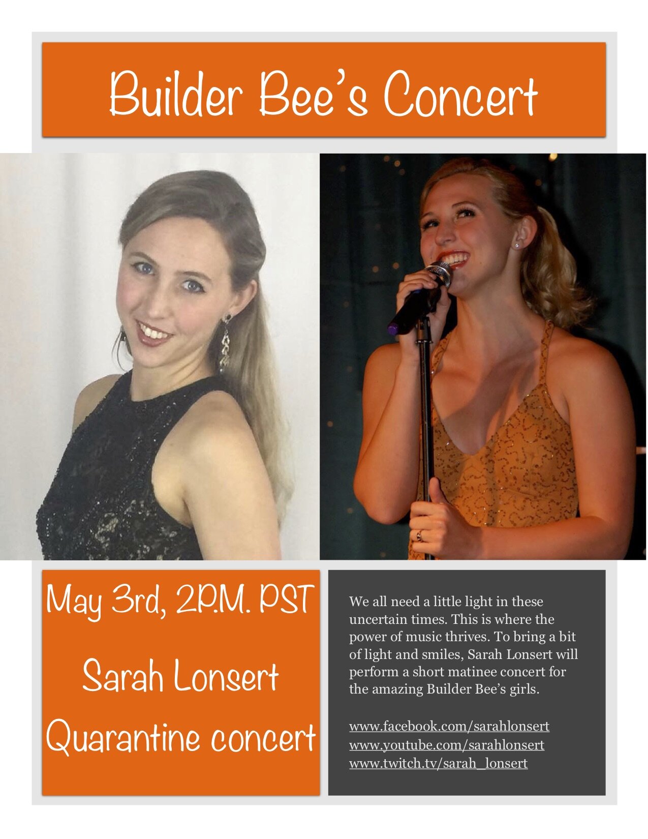 Builder Bees Concert with Sarah Lonsert
