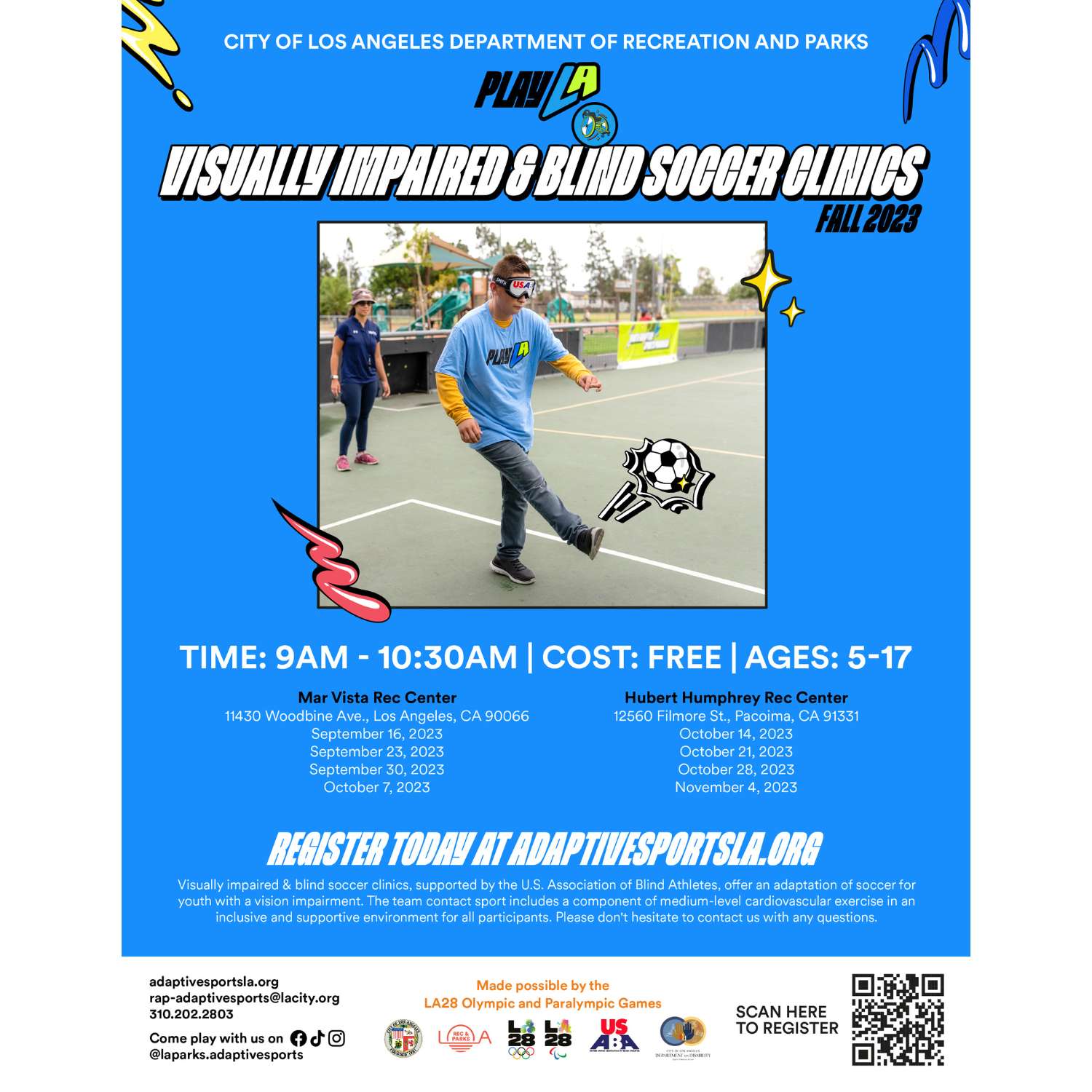 Free Visually Impaired & Blind Soccer Clinic