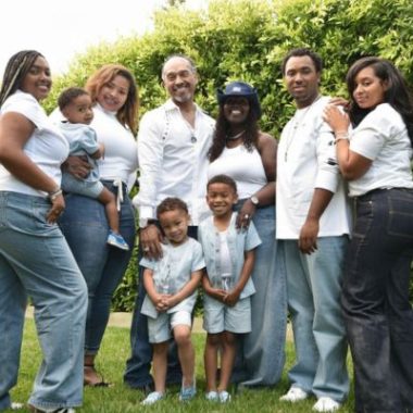 Charlotte Jackson poses with her family.