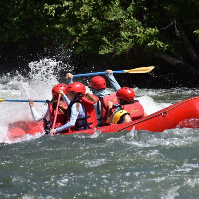A whitewater rafting trip down the Deschutes River in Central Oregon.