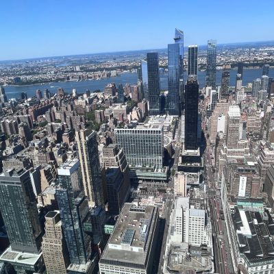 New York skyline from the top of the Empire State Building.